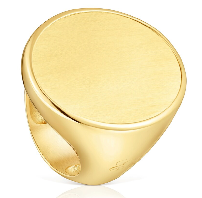Anillo sello con baño de oro 18 kt sobre plata Eugenia X ISADORA
