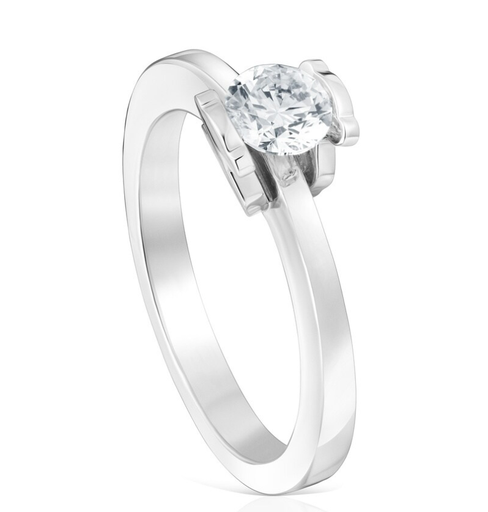 Anillo solitario de platino con diamante creado en laboratorio 0,50 ct Sweet Diamonds LGD