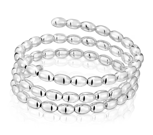 Pulsera esclava espiral de plata ISADORA Basics