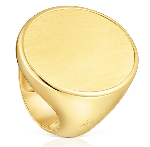 Anillo sello con baño de oro 18 kt sobre plata Eugenia X ISADORA